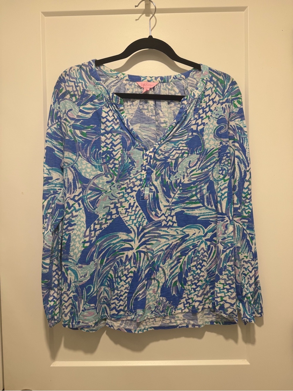Lilly Pulitzer Meg Top Canopy Chaos Medium